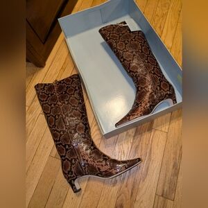 ANTONIO MELANI Snakeskin Heeled Boots
